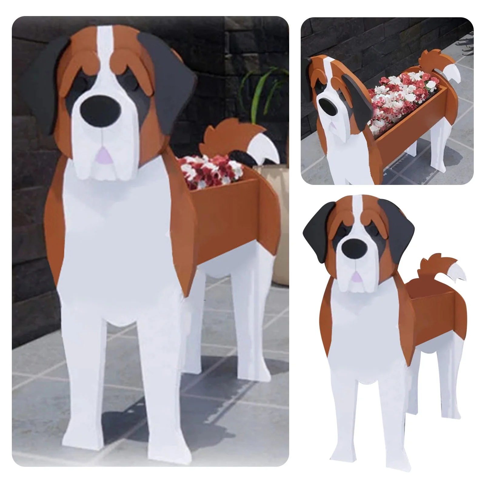 SIfdSeng Garden Flower Pot Dog Poodle Chihuahua Cute Animal Planters Flower Pot Dog Planter Storage Containers Dog Planters 1pcs Pet Dog Storage Pots Decorative Ornaments Animal Shaped 155