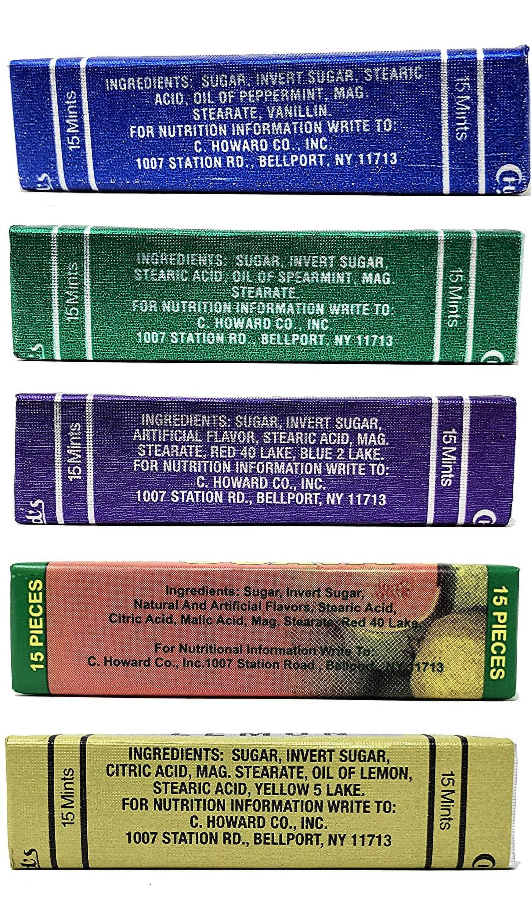 Chowards Mints Variety Pack of 10 - Violet, Spearmint, Peppermint, Guava and Lemon