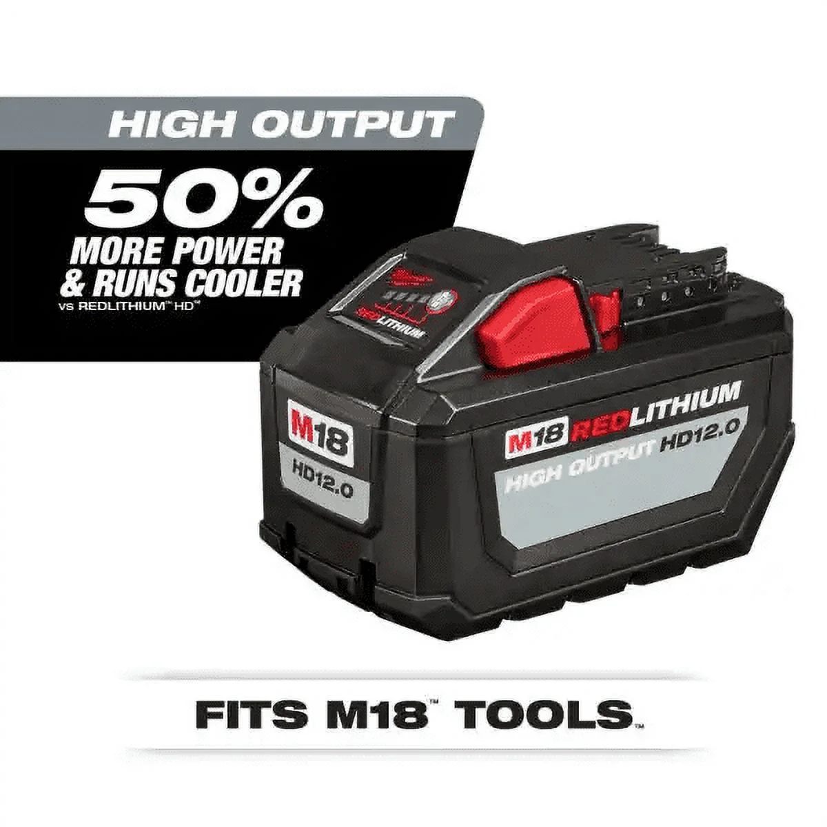 Milwaukee M18 18-Volt Lithium-Ion High Output 12.0Ah Battery Pack (2-Battery)