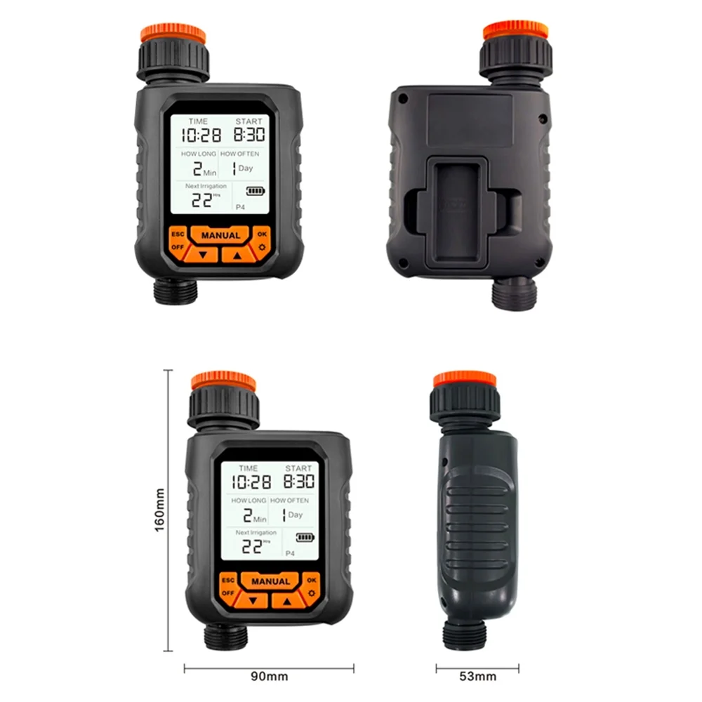 Dcenta Irrigation Timer for Garden Hose with Large LCD Screen Programmable Watering Timer for Yard Lawn Manual/Automatic Control