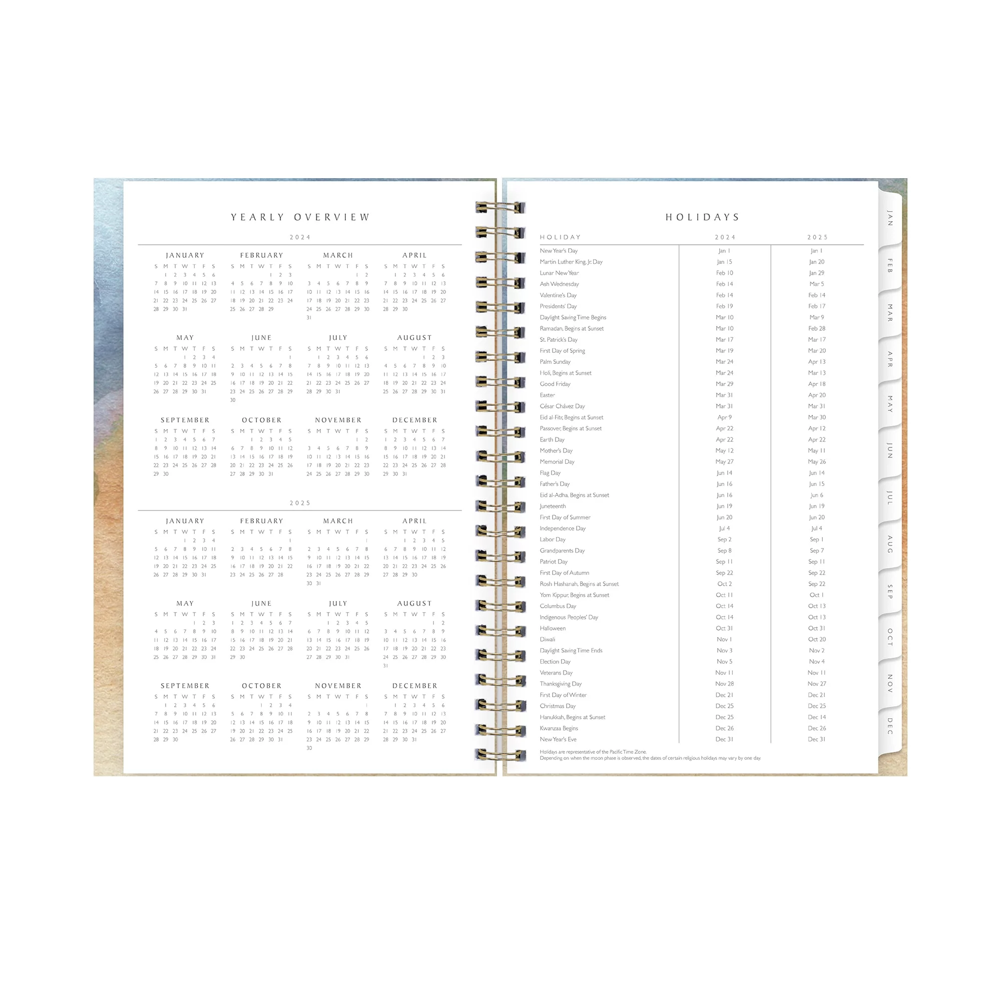 2024 Weekly Monthly Planner, 5x8, Blue Sky, Andreo