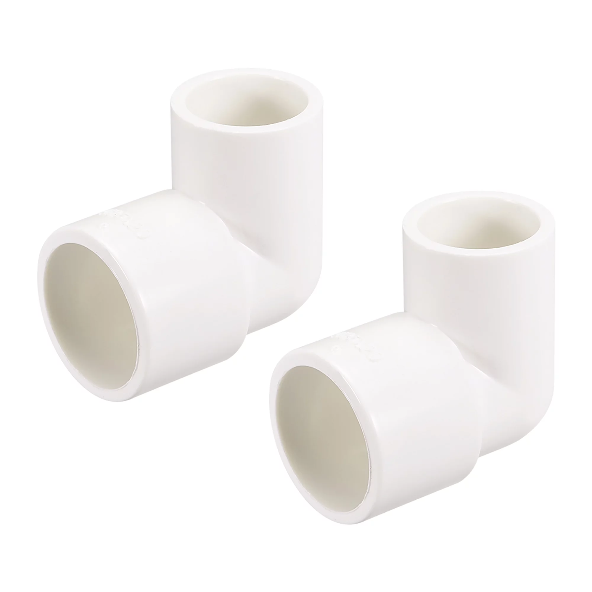 PVC Pipe Fitting,90 Degree Elbow Schedule 40 White 20mm x 25mm Socket 10pcs