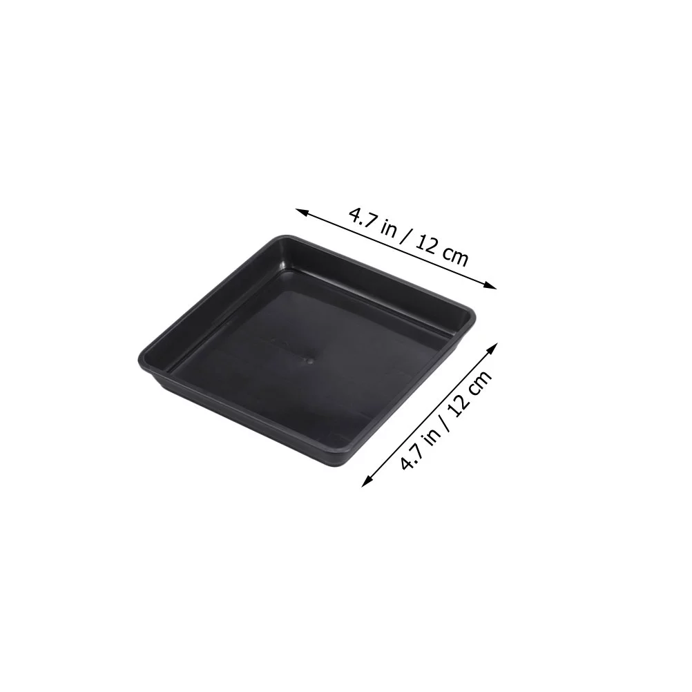 8pcs Plastic Flower Pot Tray Bonsai Tray Square Bonsai Durable Tray Square Planter Saucer