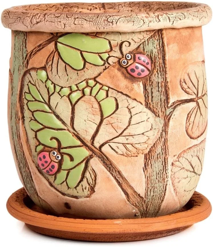 Flower Pot Planter Ladybugs 5.9