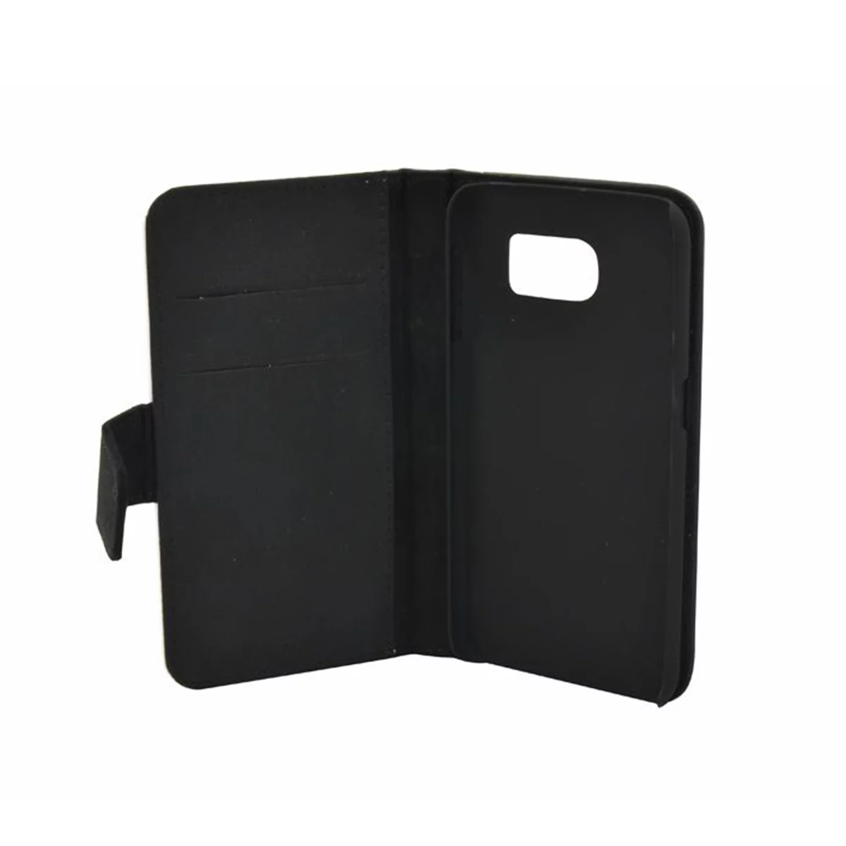 KuzmarK™ Samsung Galaxy S6 Wallet Case - Calico Kitty and White Mouse Fairies with Redbud Trees Cat Art by Denise Every