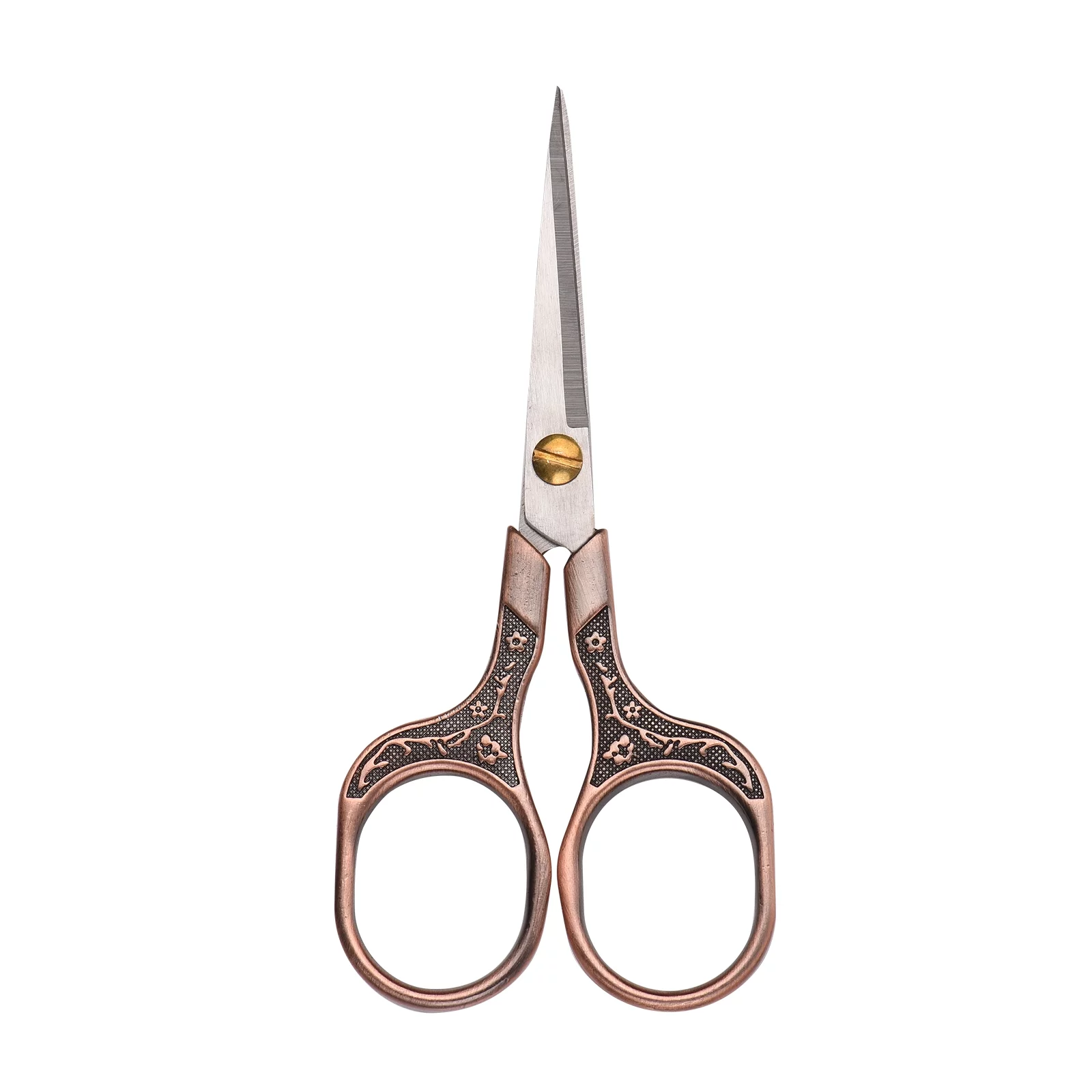 Gecheer Salon Barber Stainless Steel Scissors Plum Blossom Sharp Scissors for Trimming Beard Whiskers Sewing Crafting Art