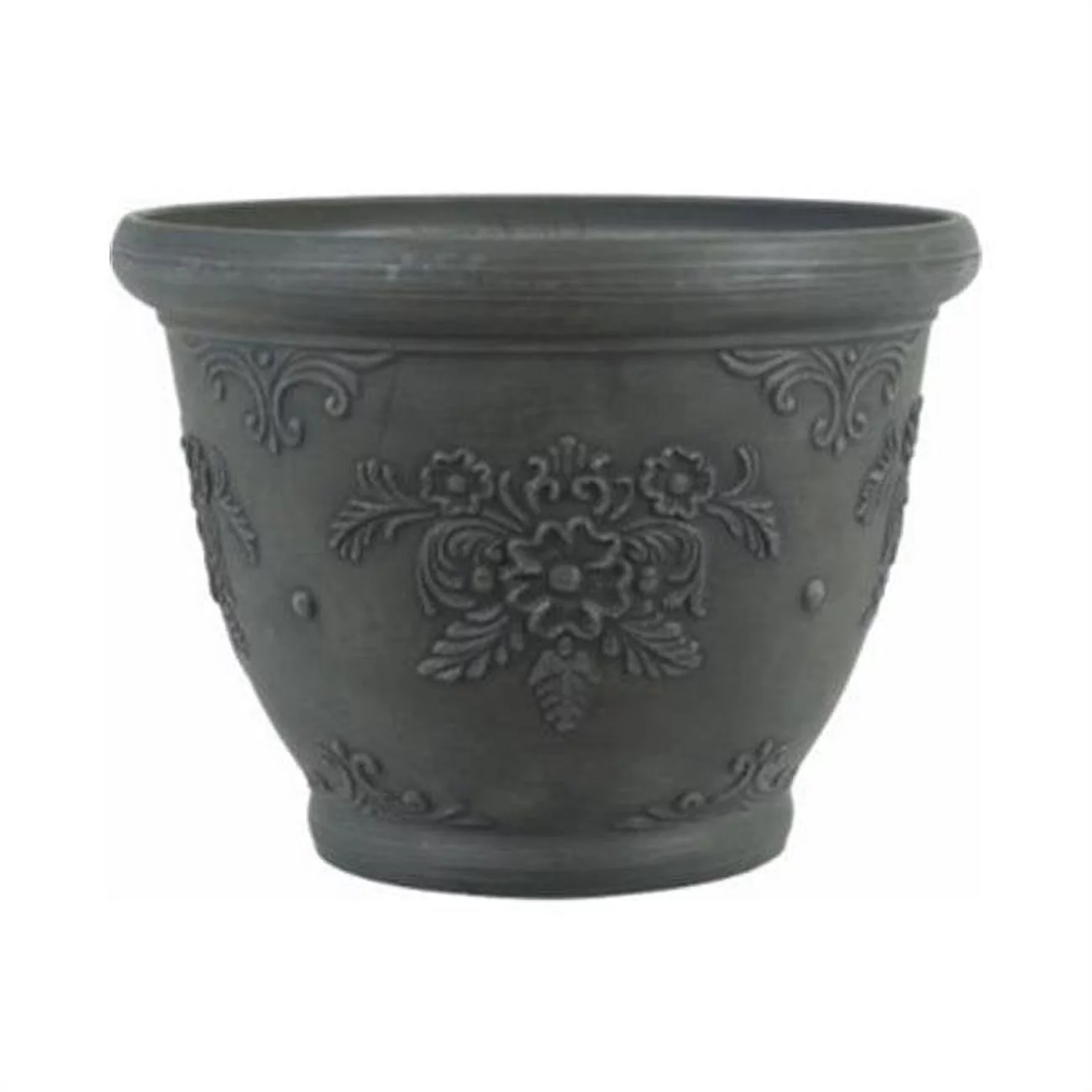 Robert Allen 212015 12 in. Floral Planter, Charcoal