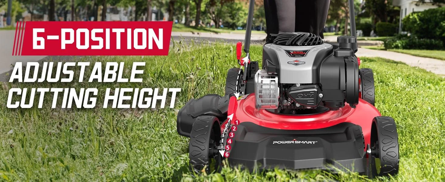 PowerSmart Self-Propelled Gas Powered 22 inches 3-in-1 Lawn Mower with 140cc B&S Engine
