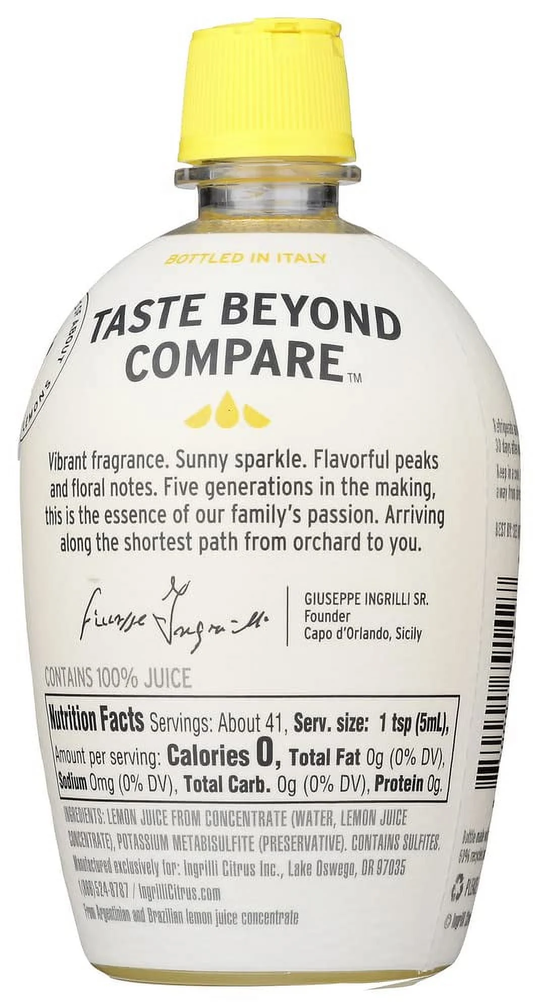 Ingrilli 100% Lemon Juice from Concentrate, 7 Fl Oz Squeeze Bottles (Pack of 3)