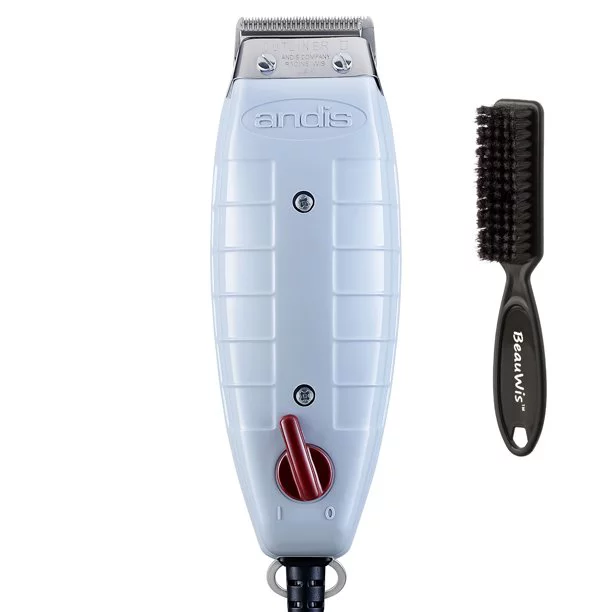 Andis Professional Outliner II Personal Trimmer, Gray (04603) with a BeauWis Blade Brush