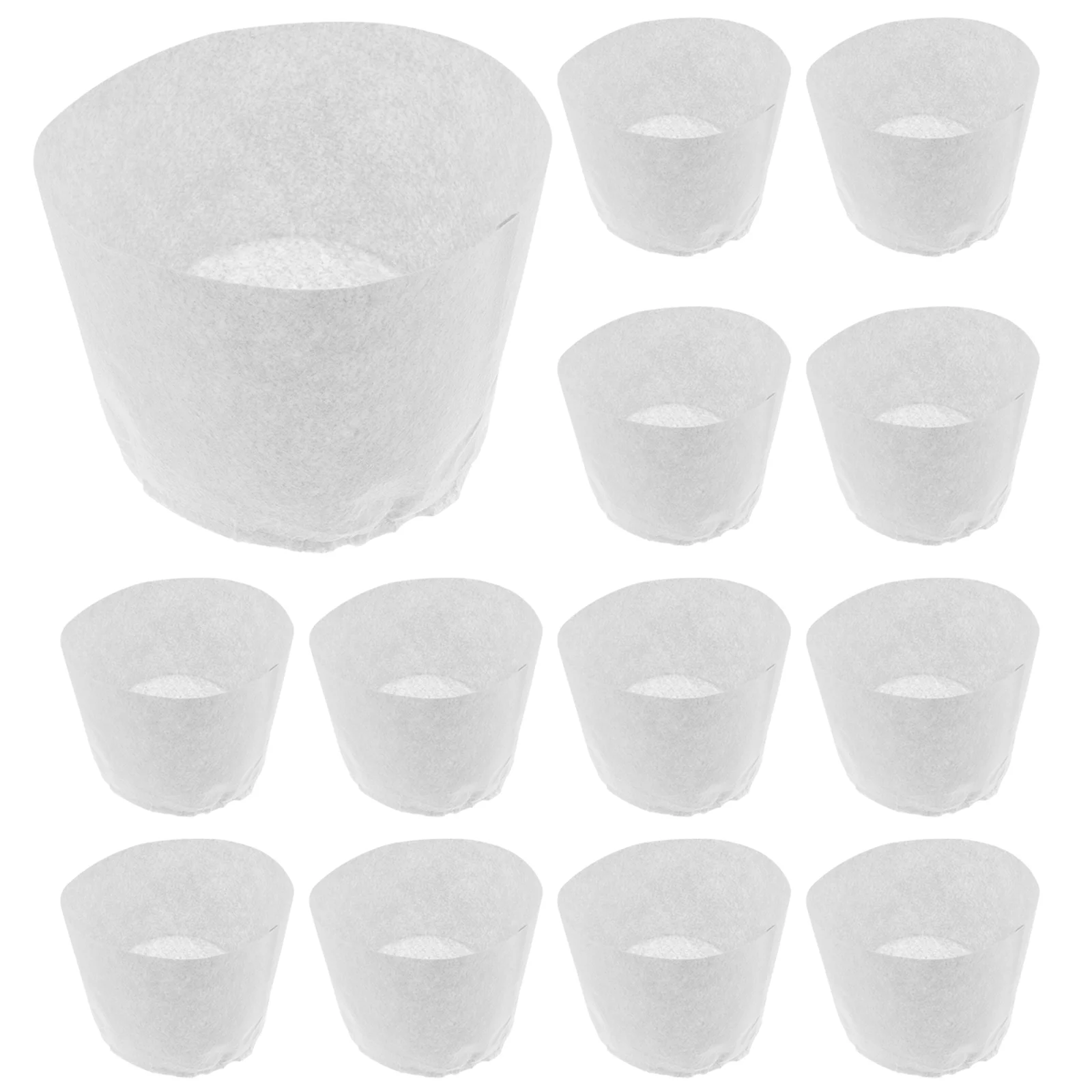 Seedling Bag 20 Pcs Vegetables Planter Bags Non-woven Fabrics for Plants Flower White