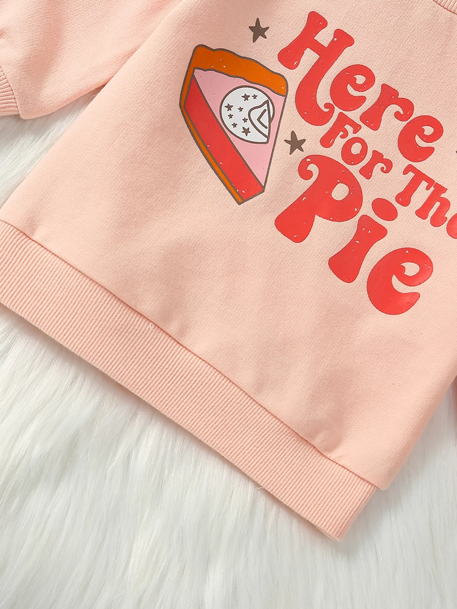 HOANSELAY Baby Girl 2Pcs Thanksgiving Outfits Long Sleeve Sweatshirt + Pie Print Flare Pants Set