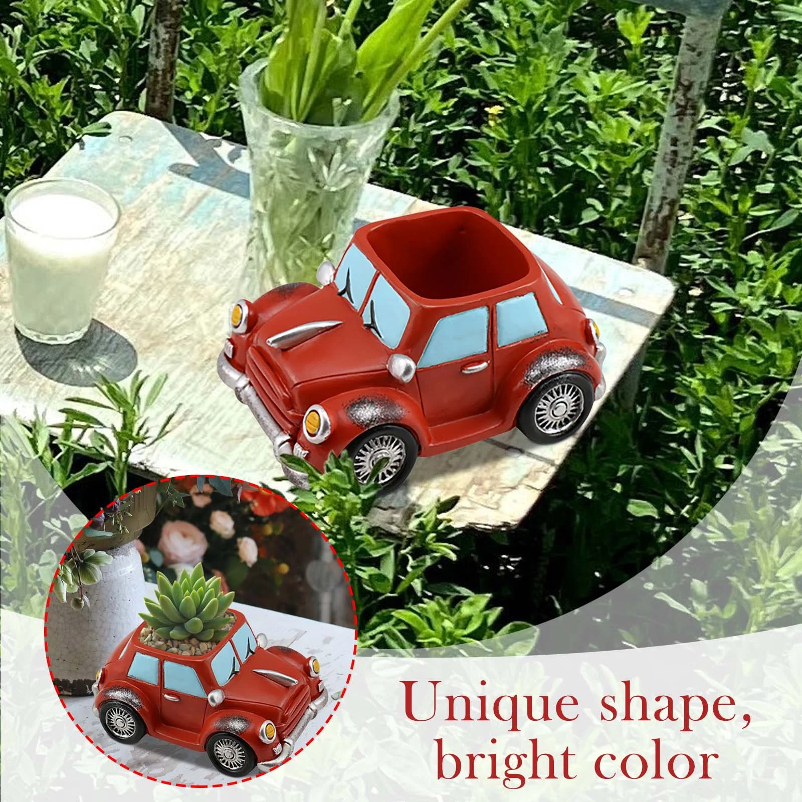 iju7gthy Gardening Supplies Pots 4th of July Indoor Car Flowerpot Ornament Succuletabletopration Plant Micro Land