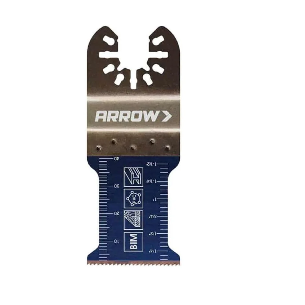 Arrow OSC107-1 Standard Wood and Nail Oscillating Tool Blade for Wood, PVC, Copper Pipe, Drywall, Universal, Fits Most Multitools, 1-5/16 inch, 1-Pack