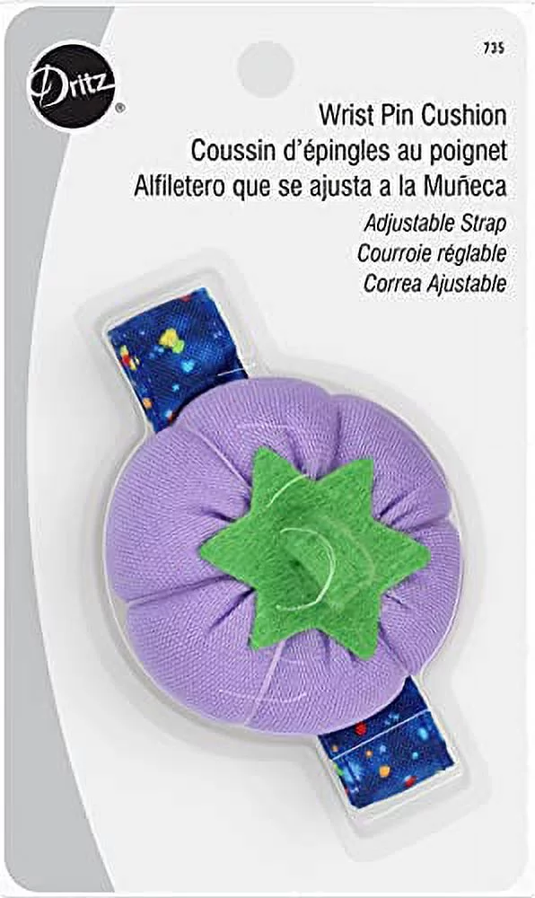 Dritz Wrist Tomato Pin Cushion with Adjustable Strap