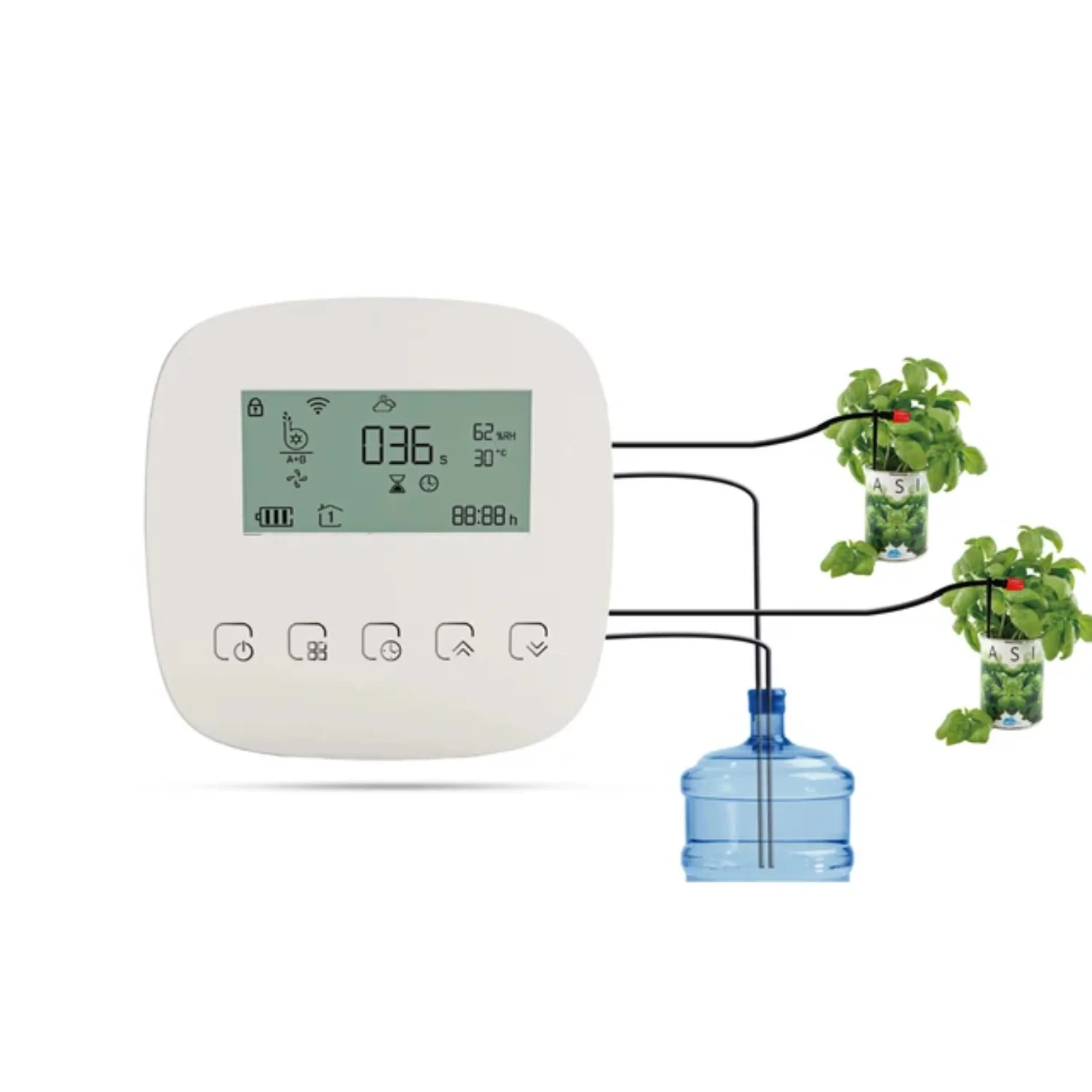 Efficient WiFi-Controlled Intelligent Automatic Solar Drip Irrigation System for Smart Plant Watering with Environmentally-Friendly Features  Voice Activation  and Manual Override Timer.