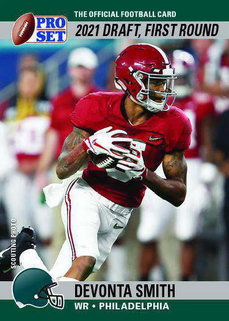NFL 2021 Pro Set Draft Day Football Devonta Smith Trading Card