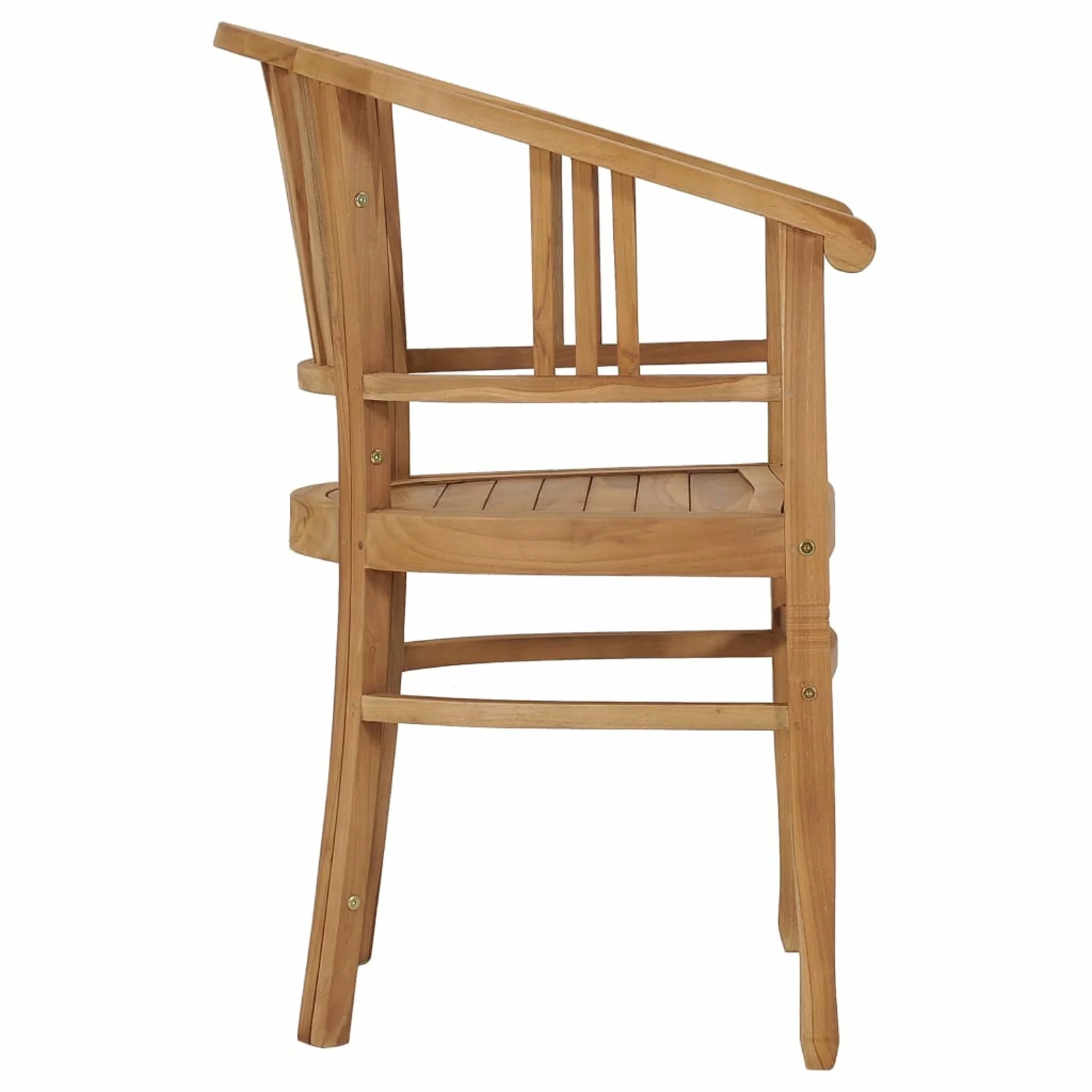 Dcenta Patio Chairs 2 pcs Solid Teak Wood