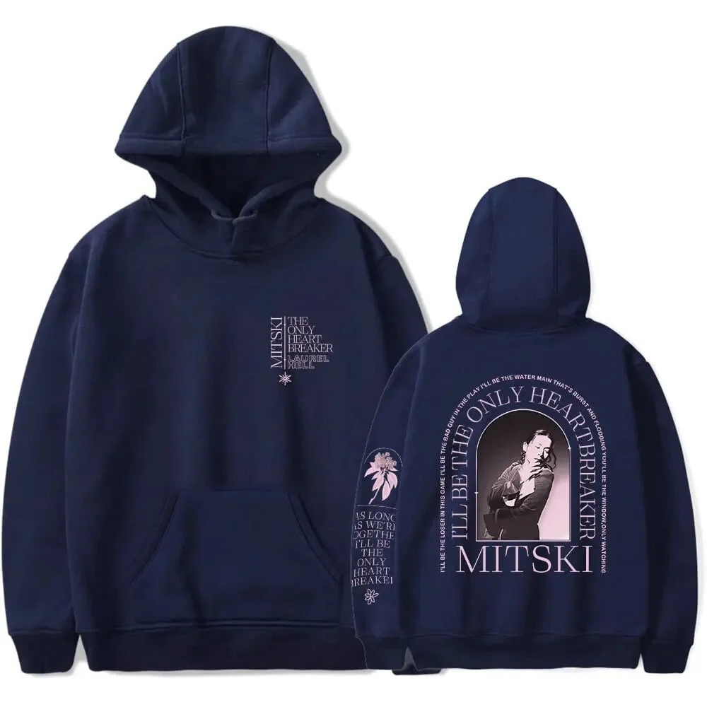 Mitski Miyawaki Hoodie Merch The Only Heartbreaker WomenMen Long Sleeve Pullover Hooded Sweatshirts Unisex