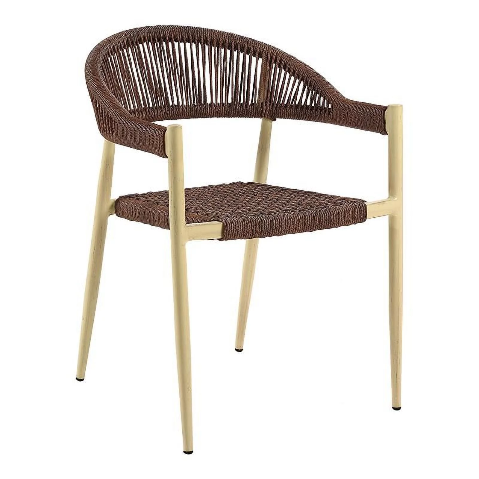 Afuera Living Aluminum Patio Dining Chair in Natural (Set of 2)