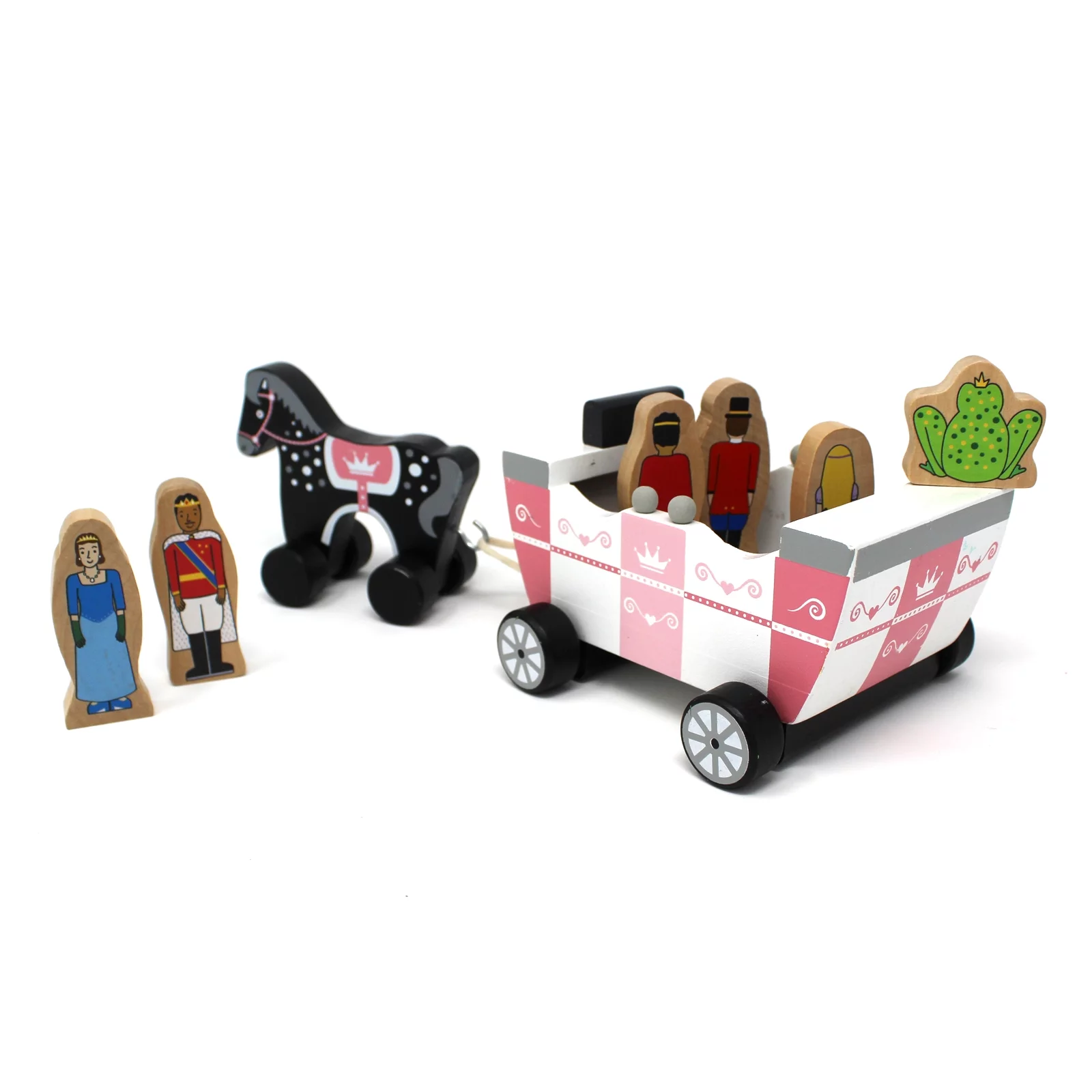 Jack Rabbit Creations, Inc. Wooden Magnetic Princess Carriage Play Set