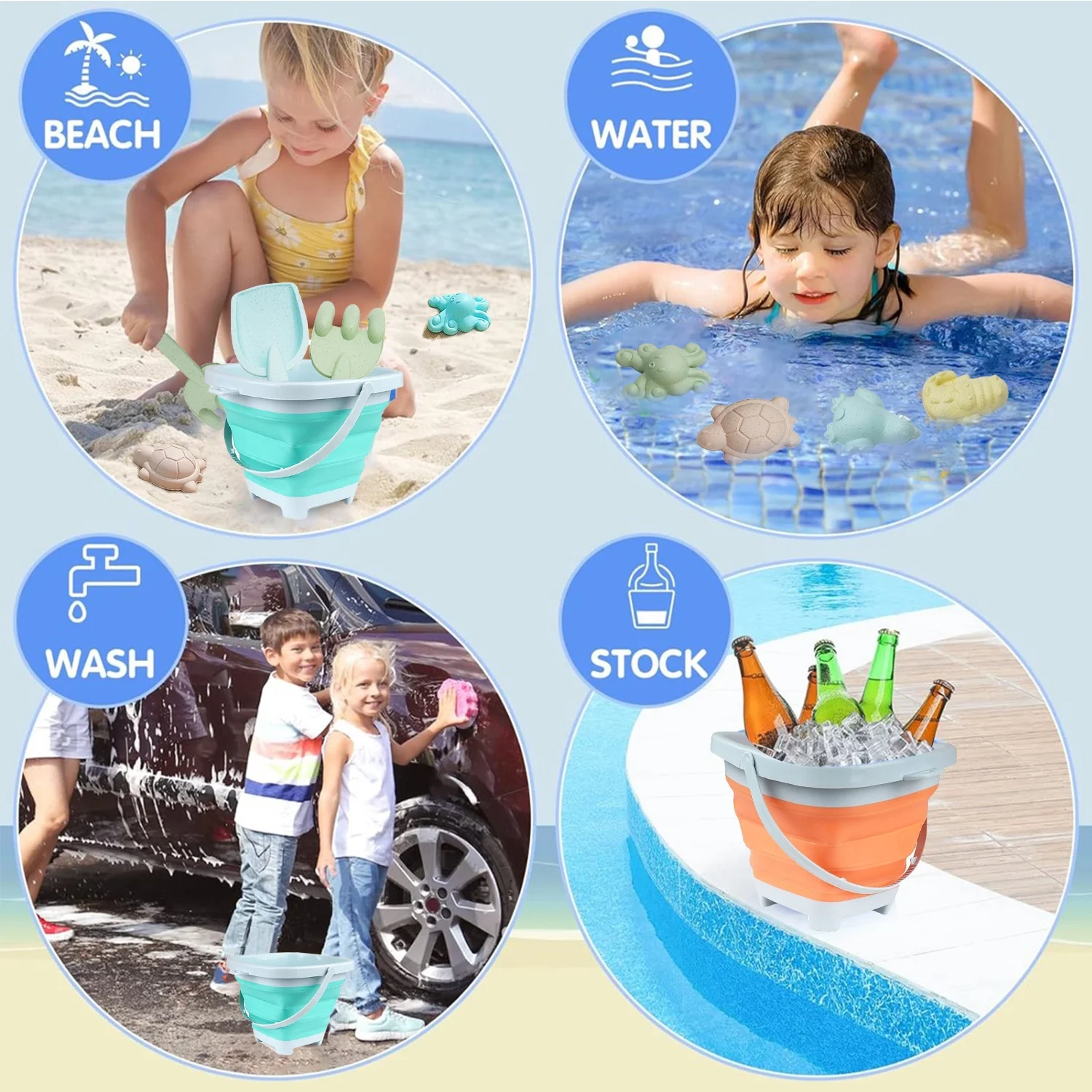 ALLJOY 13PCS Beach Sand Toys