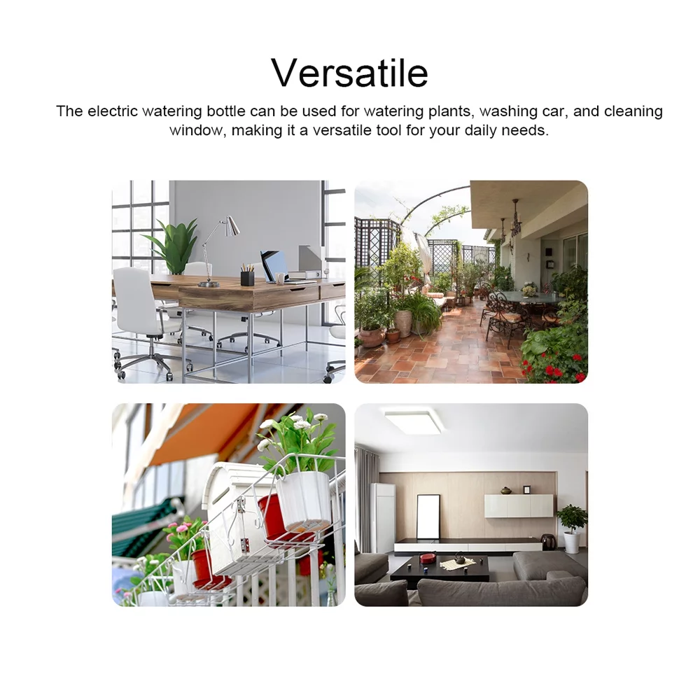 USB Rechargeable Shouldered Sprinkler Handheld Electric Sprayer Agriculture Tools Watering Can Atomizing Watering Bottle Sprayer Multifunctional Garden Plants Sprayer Window Cleaning Tool