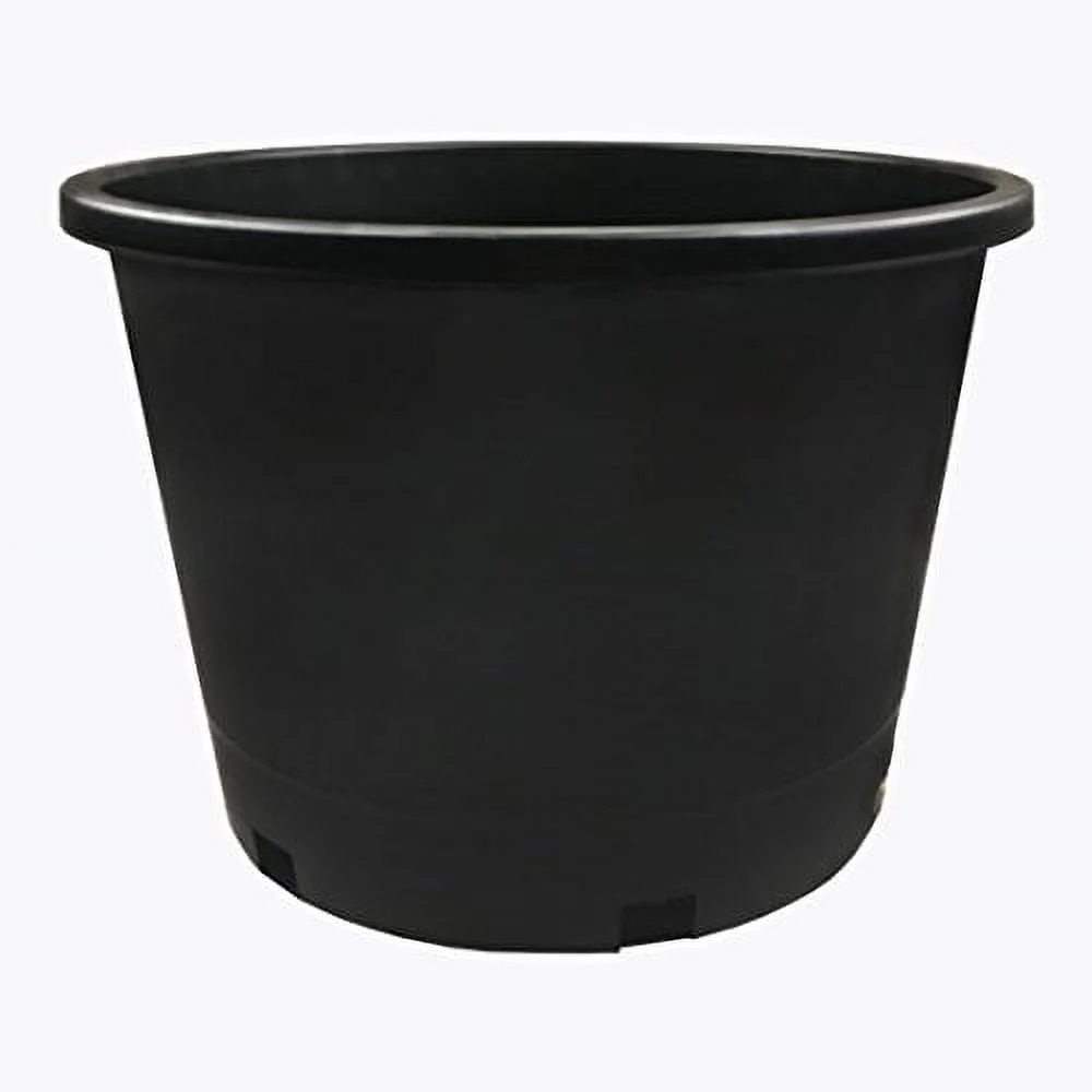 Calipots 5-Pack 10 Gallon Premium Black Plastic Nursery Plant Container Garden Planter Pots (10 Gallon)
