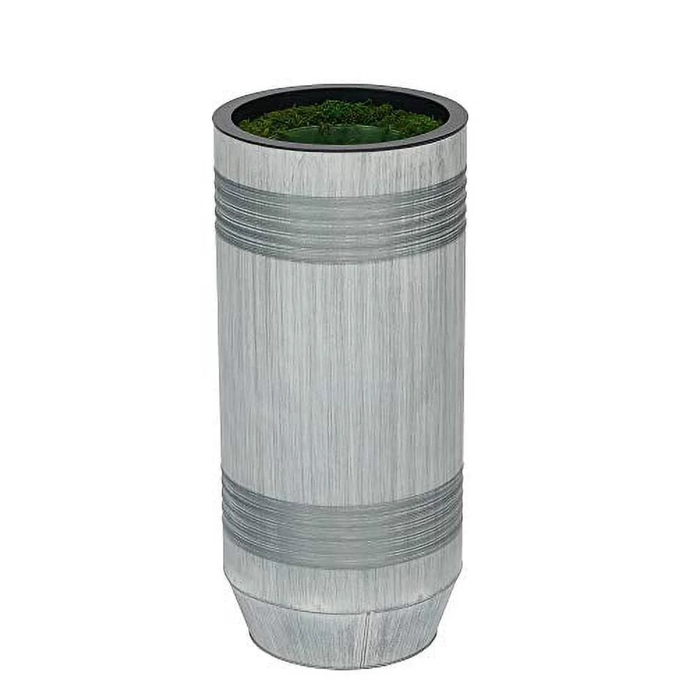 House of Silk Flowers Large Industrial Metal Planter Pot-in-a-Pot