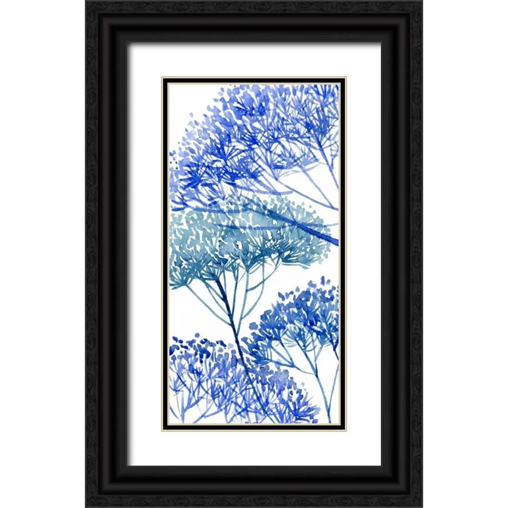 Wang, Melissa 18x32 Black Ornate Wood Framed with Double Matting Museum Art Print Titled - Little Sapling II