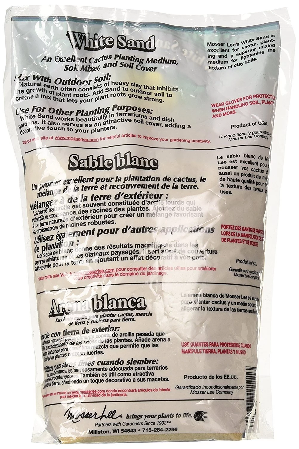 Mosser 1111 White Sand Soil Cover 5 pounds