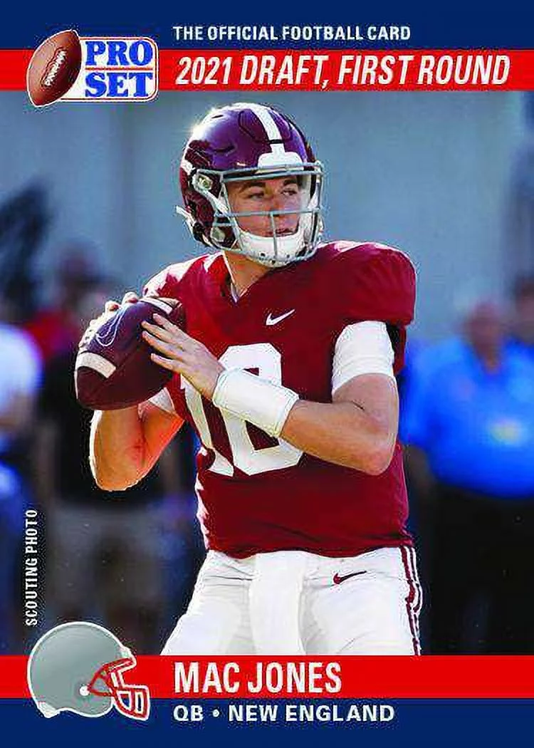 NFL 2021 Pro Set Draft Day Football Mac Jones Trading Card
