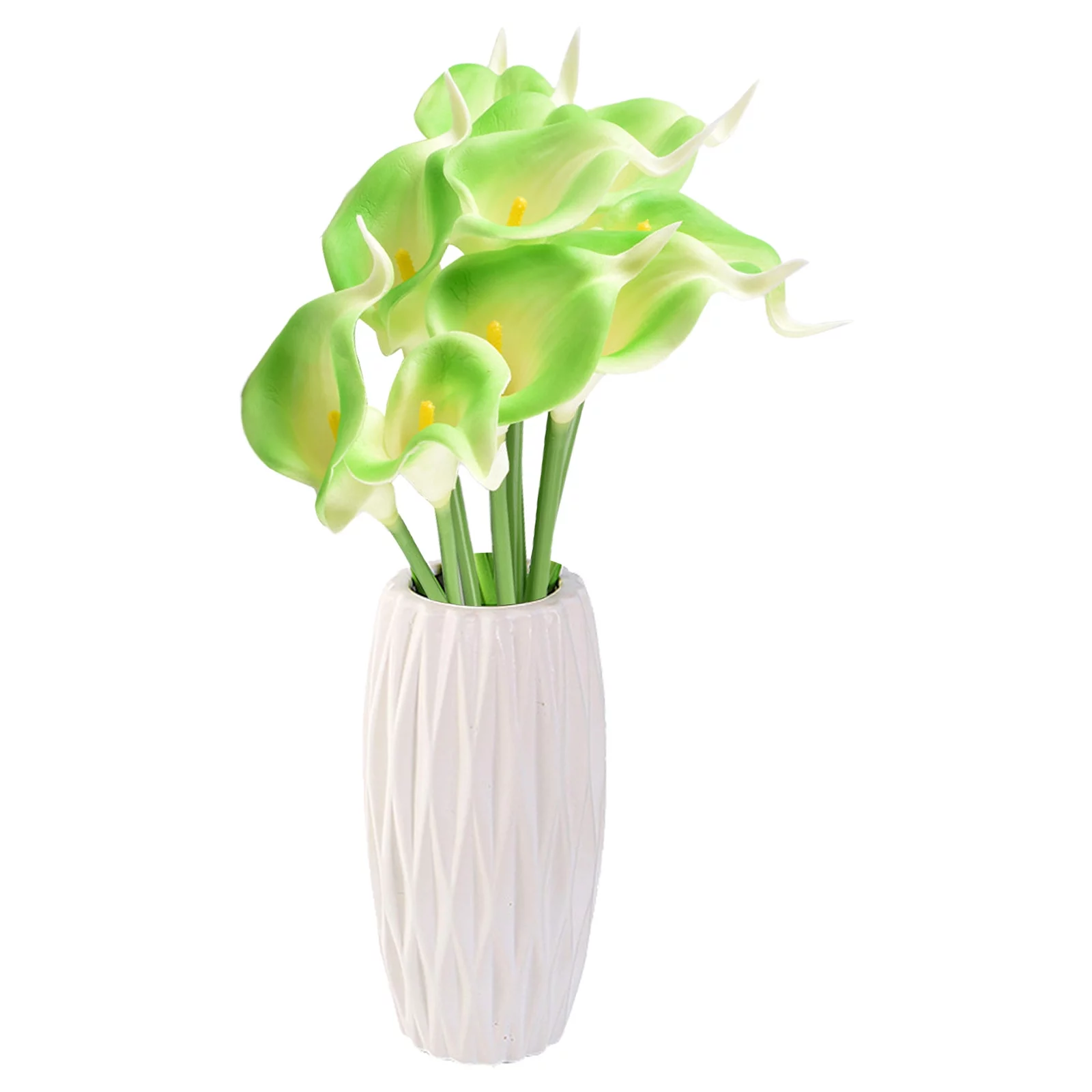 Scceatti Artificial Flowers for Outdoors 10Pcs Fake Calla Lily Silk Flowers Mini PU Calla Lily Flower Simulation Flower Home Decoration Photography Props for Garden Patio Front Porch Home Decor