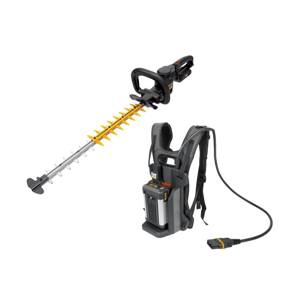 Cat 60V 25In Brushless 2-Speed Backpack Hedge Trimmer Kit