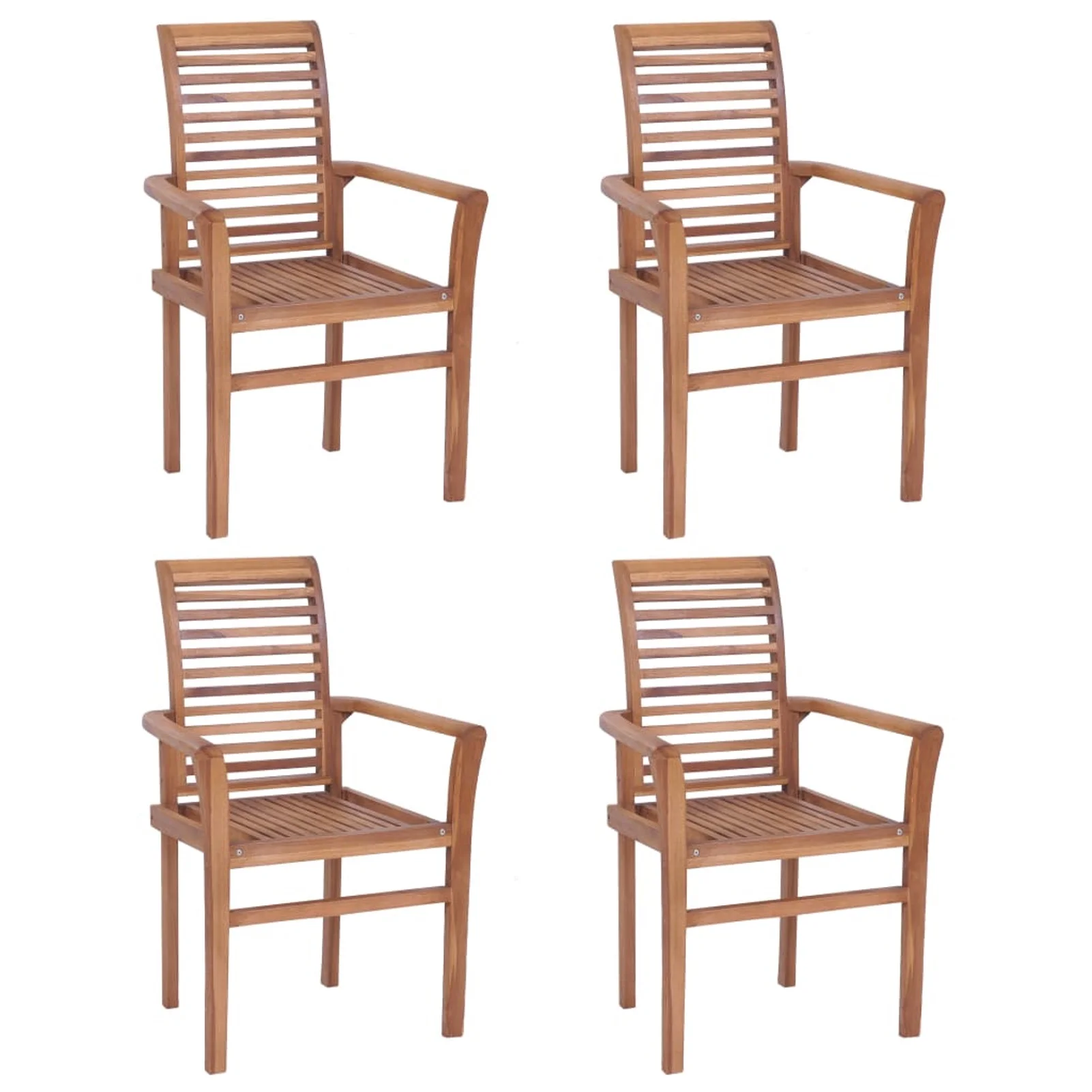 ametoys Stacking Dining Chairs 4 pcs Solid Teak