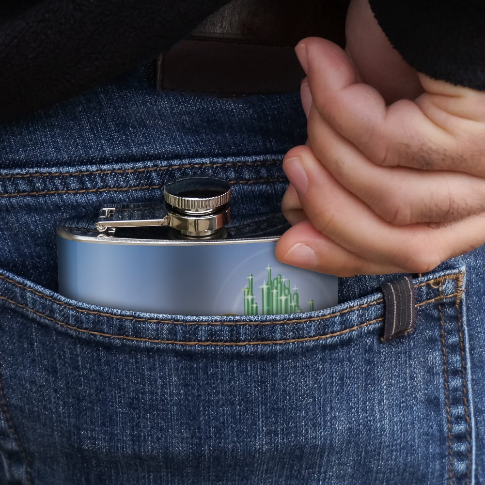 The Wizard of Oz Ruby Slippers Logo Stainless Steel 5oz Hip Drink Kidney Flask