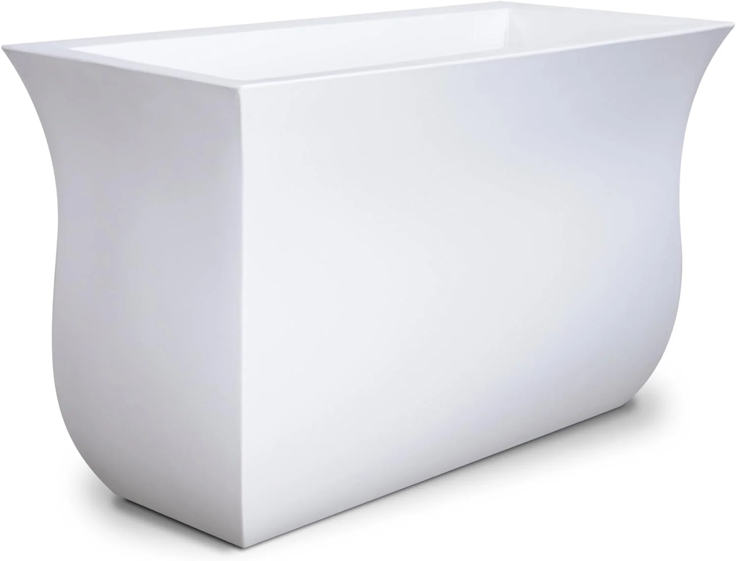 Valencia 36In X 16In Rectangle Planter - White - 36In X 16In X 22In - With Removable Plug, Polyethylene (5875-W)