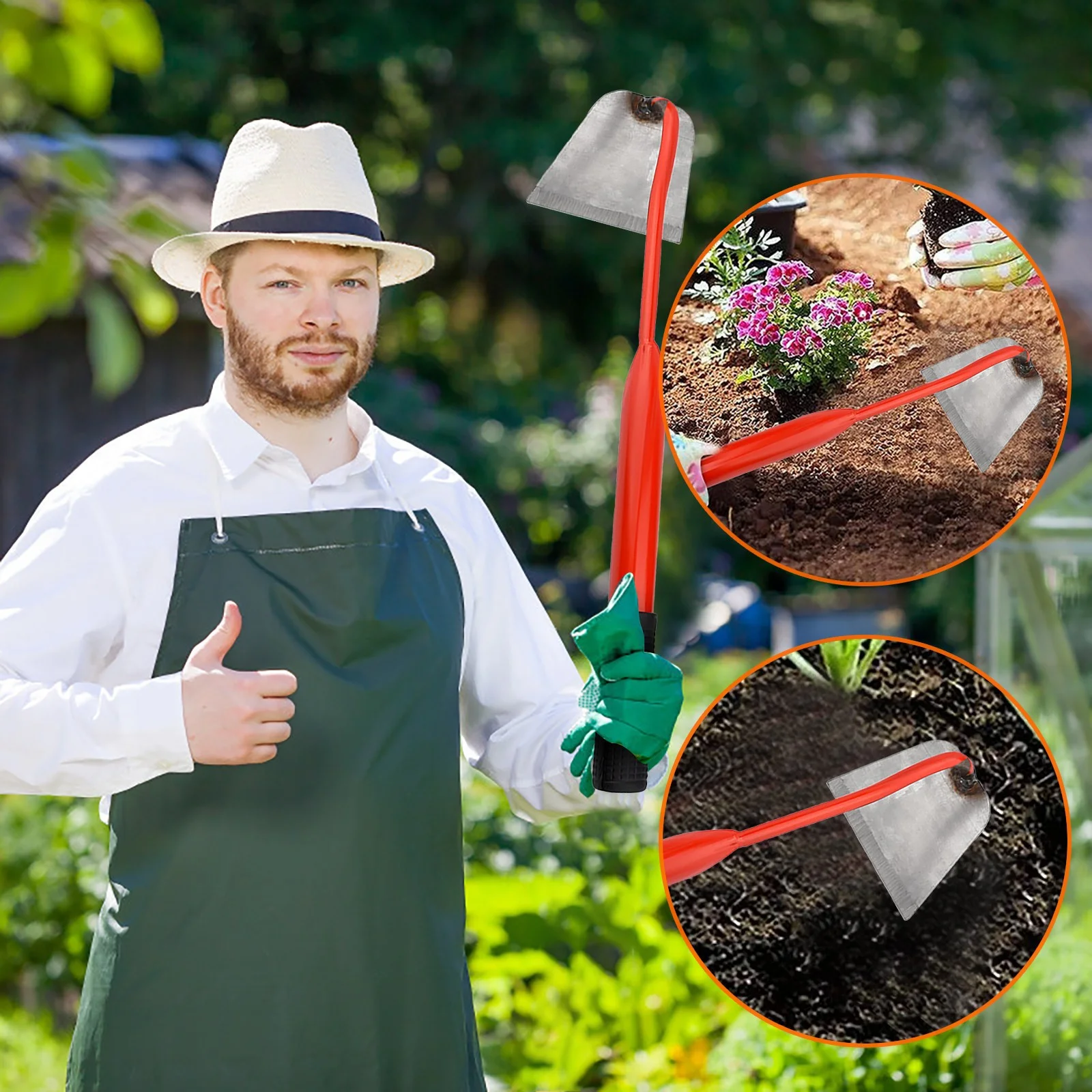 Hand Hoe Household Ploughing Weeding Vegetables Gardening Hoe Multiple Specifications Thickened Steel Agricultural Tools