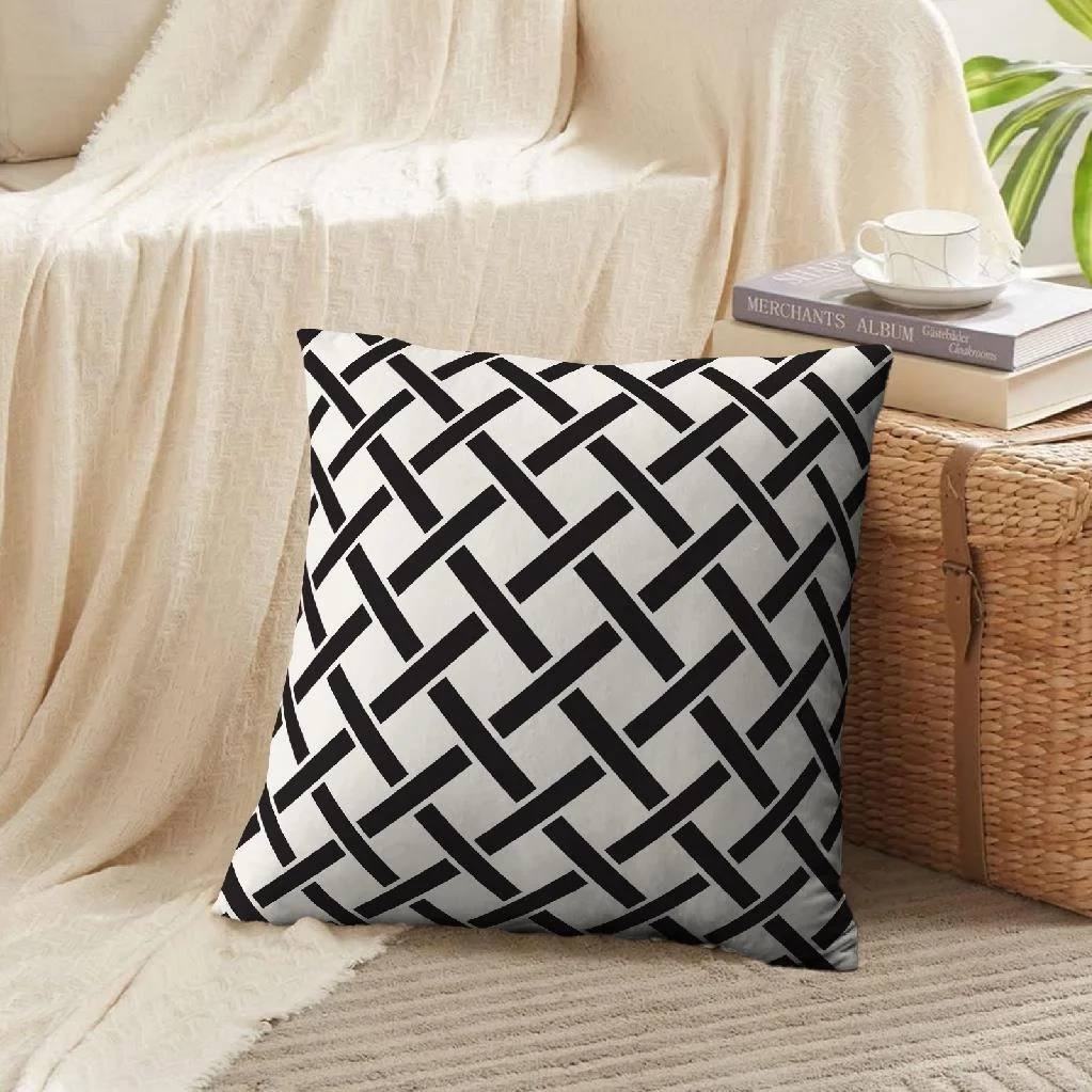 LALILO Throw Pillow Covers Woven Stripes Lattice Modern Stylish With Cushion Cover 18