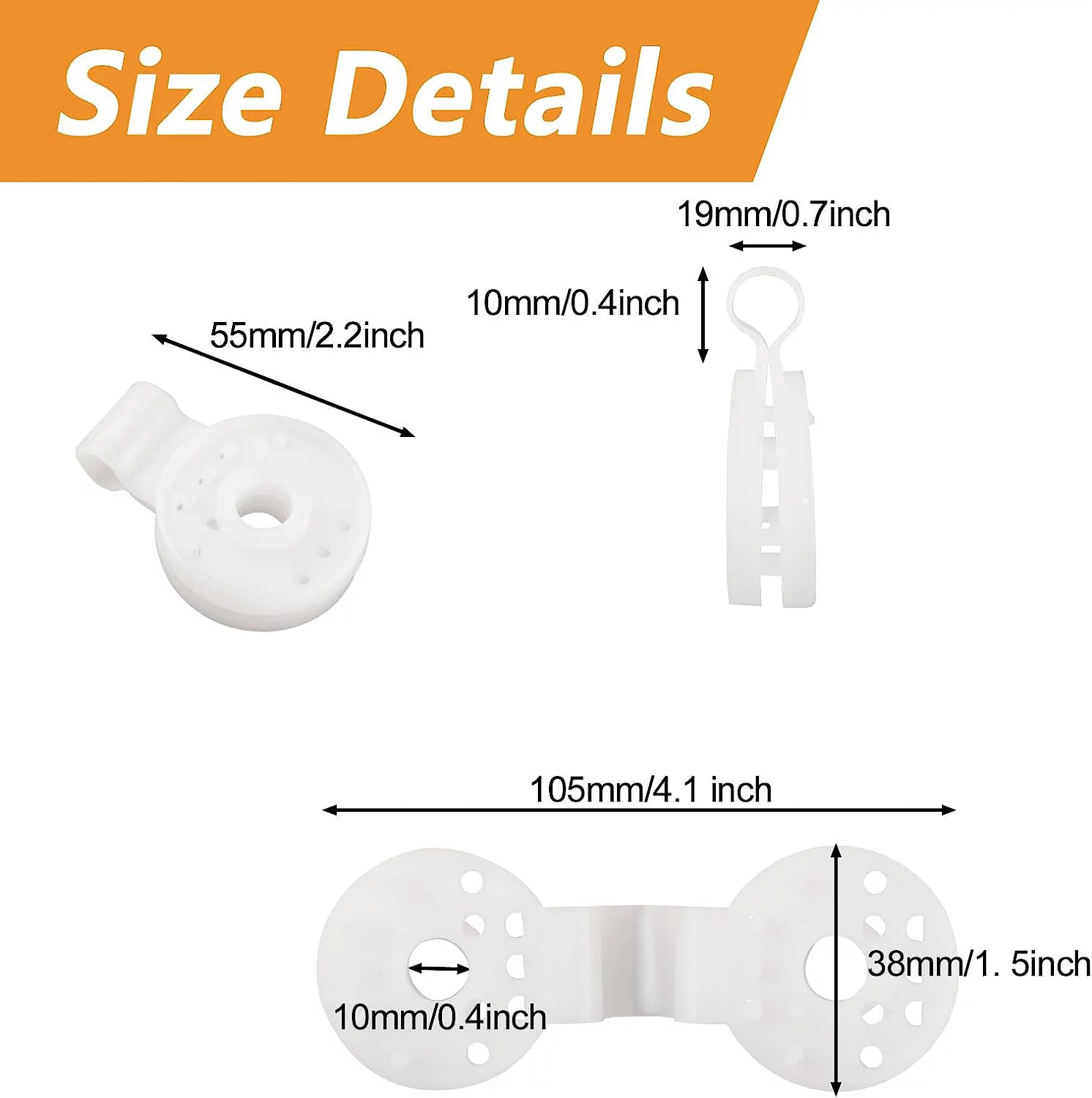 Shade Cloth Plastic Clips, 40 PCS Shade Netting White Clips Plastic Sunshade Clips Round Shade Cloth Plastic Clips for Greenhouse Outdoor Garden Agricultural