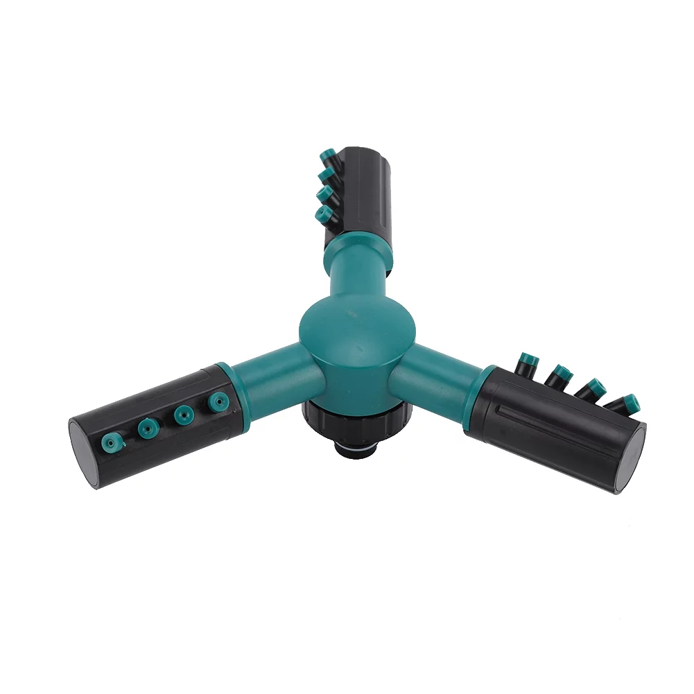 Garden Irrigation-Three-way Spray Head 360 Degree Rotating Sprinkler Garden Irrigation (Dark Green)