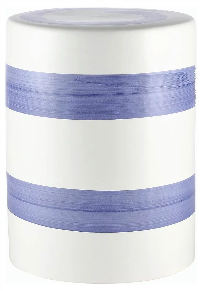 Hael Garden Stool in Blue and White
