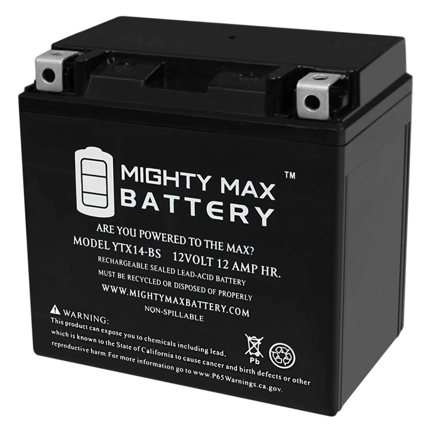 YTX14-BS Battery Replacement for Husqvarna TE400 400CC 2001