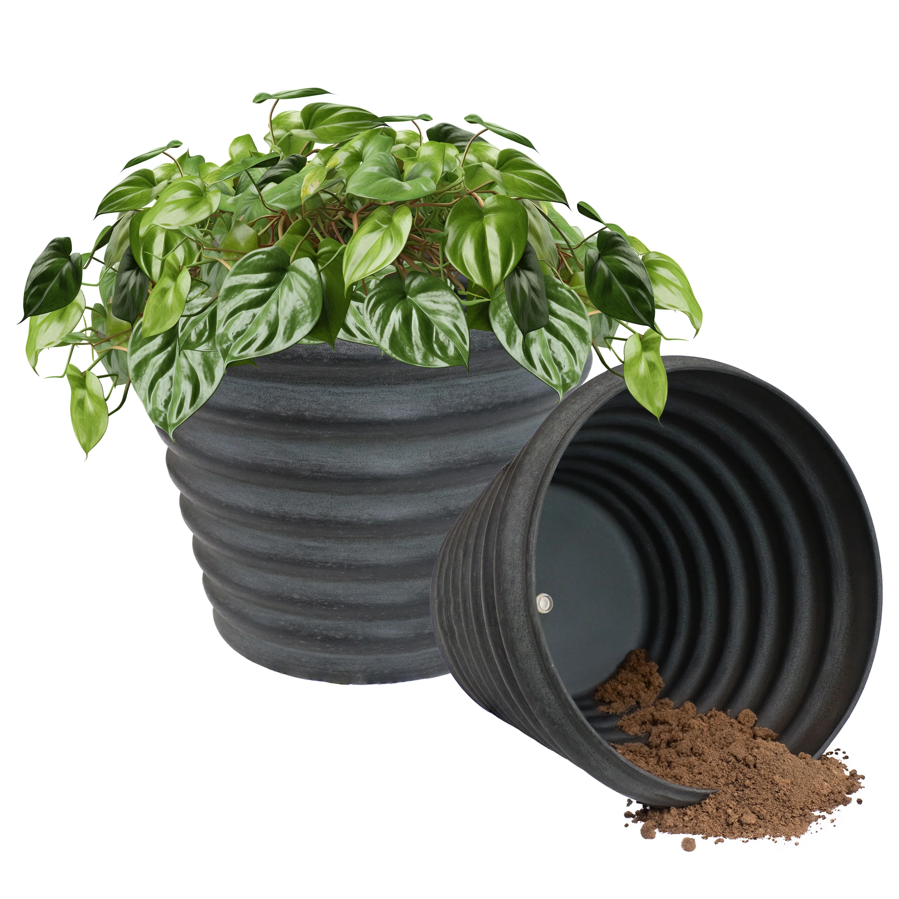 Sunnydaze Molly Indoor/Outdoor Metal Plant Pots - 12.5