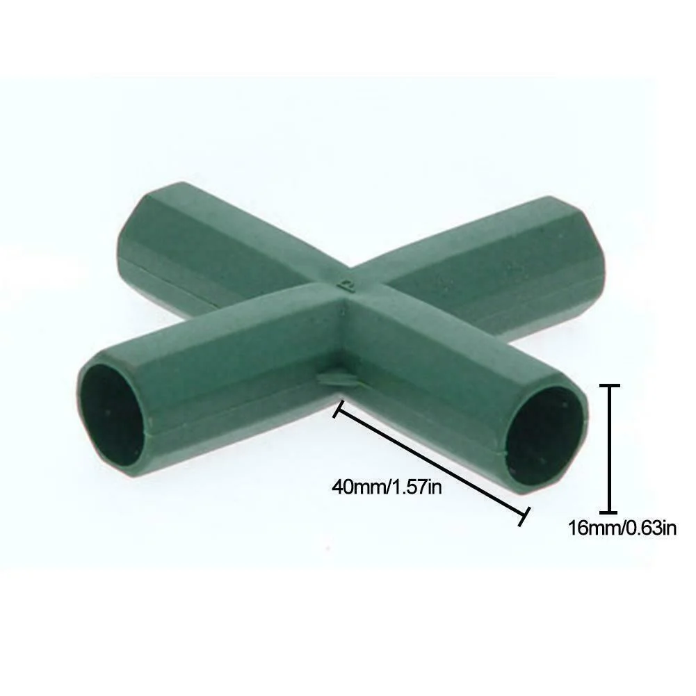 1/2/4x Greenhouse Plant Awning Structure Joints Connector Plastic Pipe Brackets