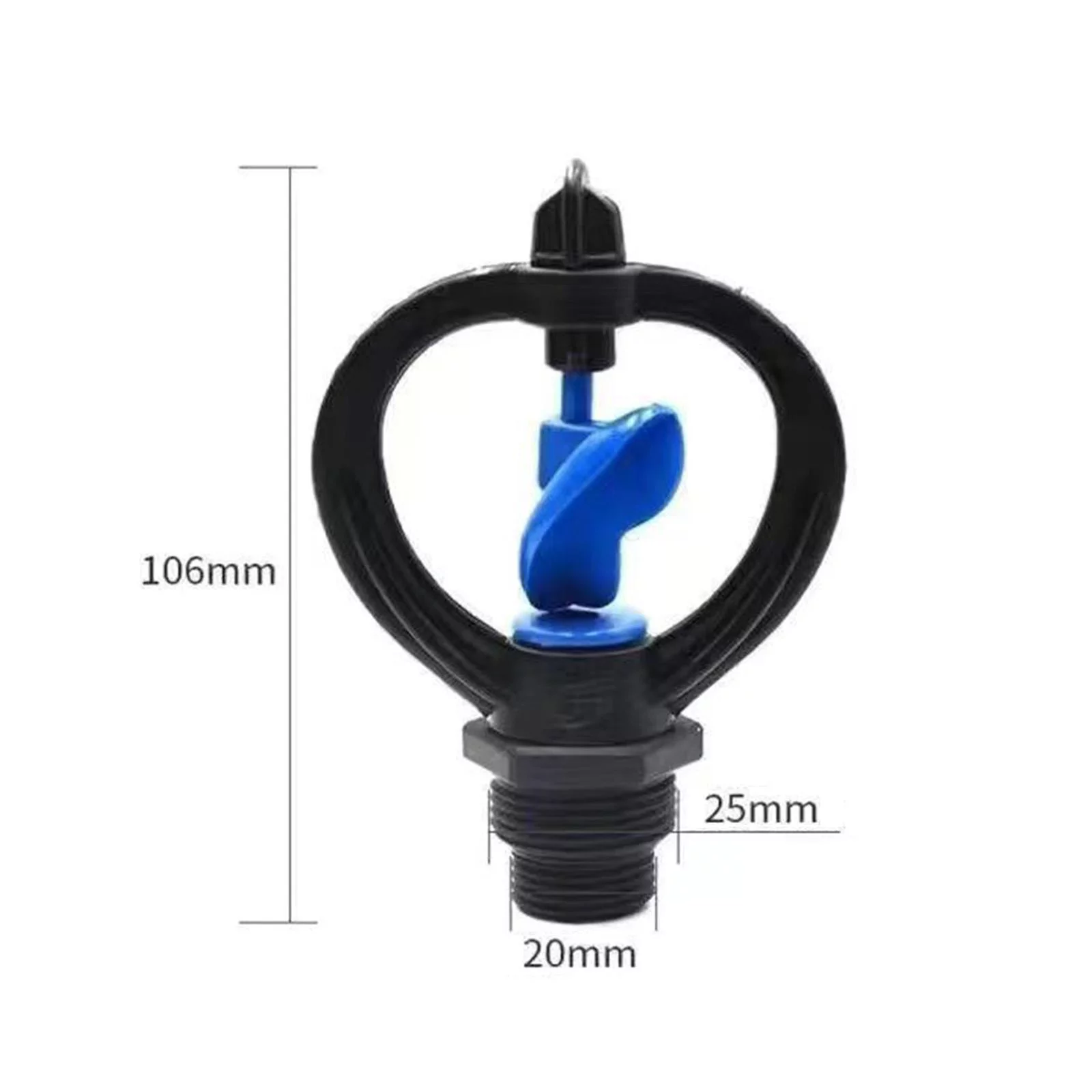 Colaxi 5x360 Degrees Lawn Irrigation Watering Sprinkler for Lawn Greenhouse Gardening B 5 Pcs