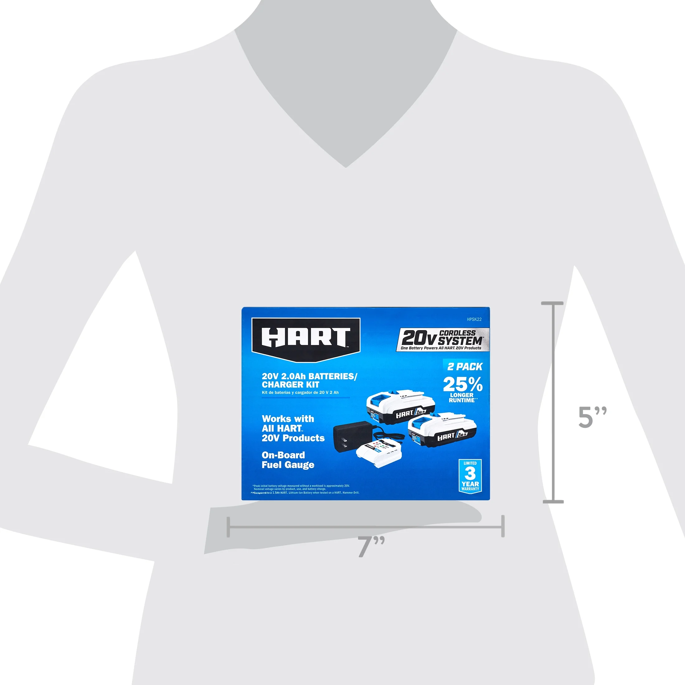 HART 20V (2) 2Ah Battery and Charger Kit