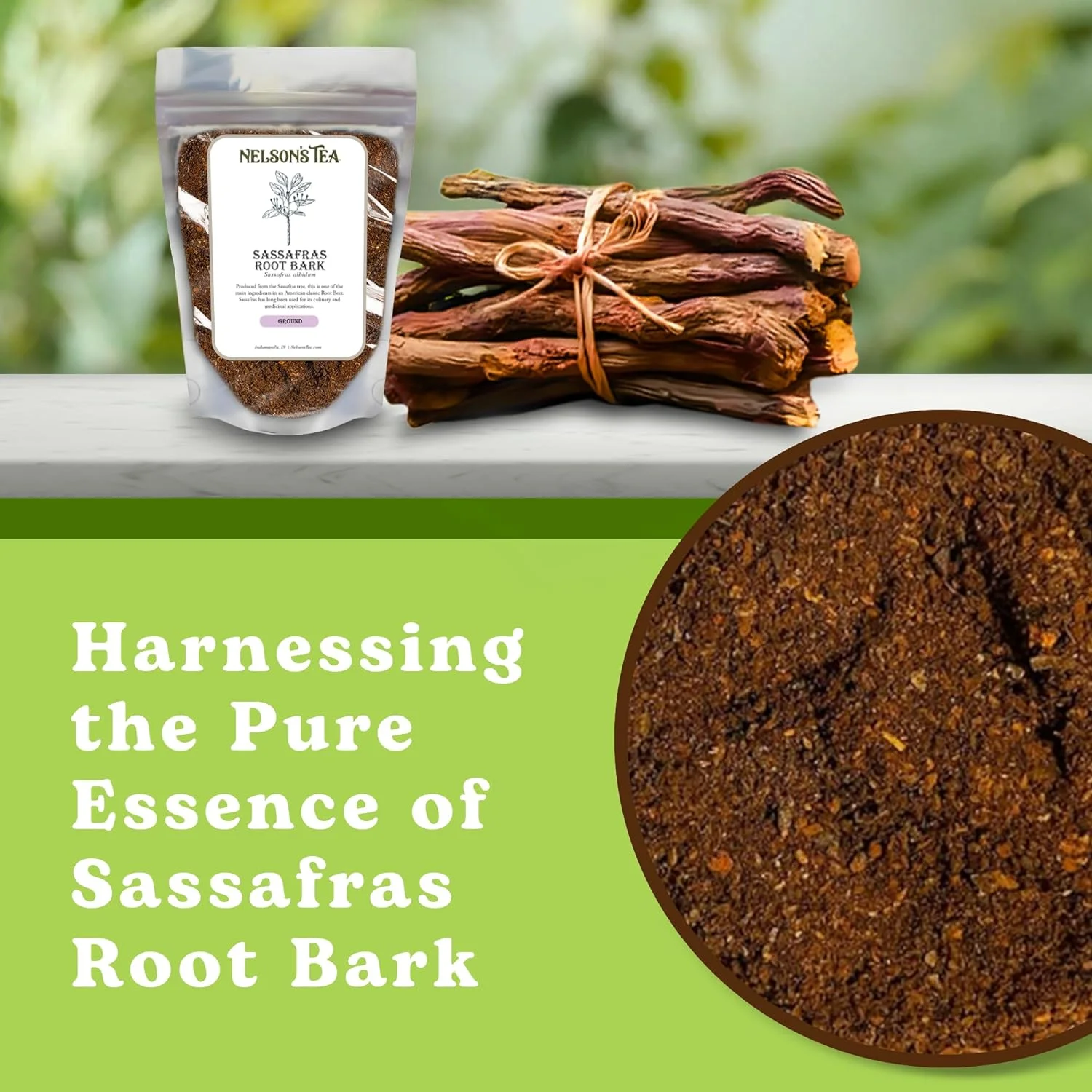 Sassafras Root  Cut  Sifted Sassafras Root Beer Flavor  Ground Sassafras Albidum (1 oz)