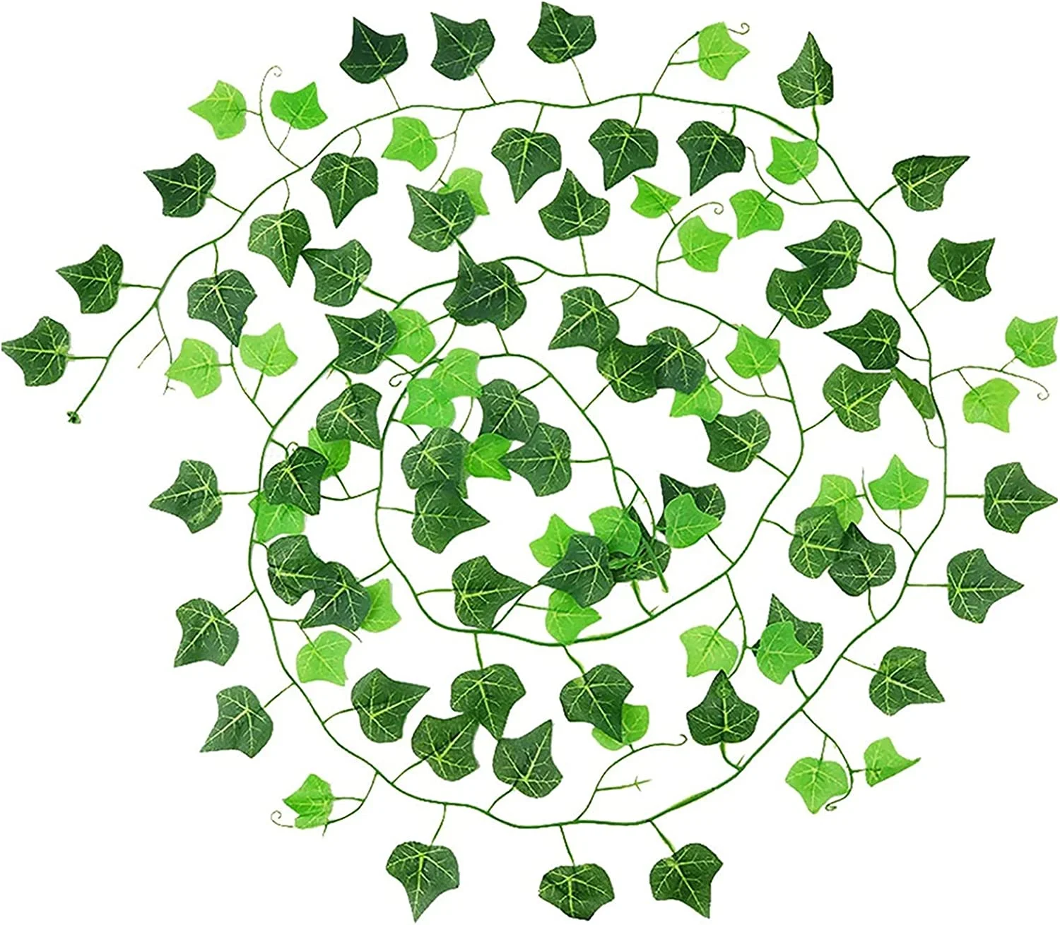 Fymlhomi Artificial Flowers Garden Hanging Decoration Garland Decoration Vine Office Decor Kitchen Wall Leaf Wedding Vine Flowers Plants Home Decor (Green, One Size)