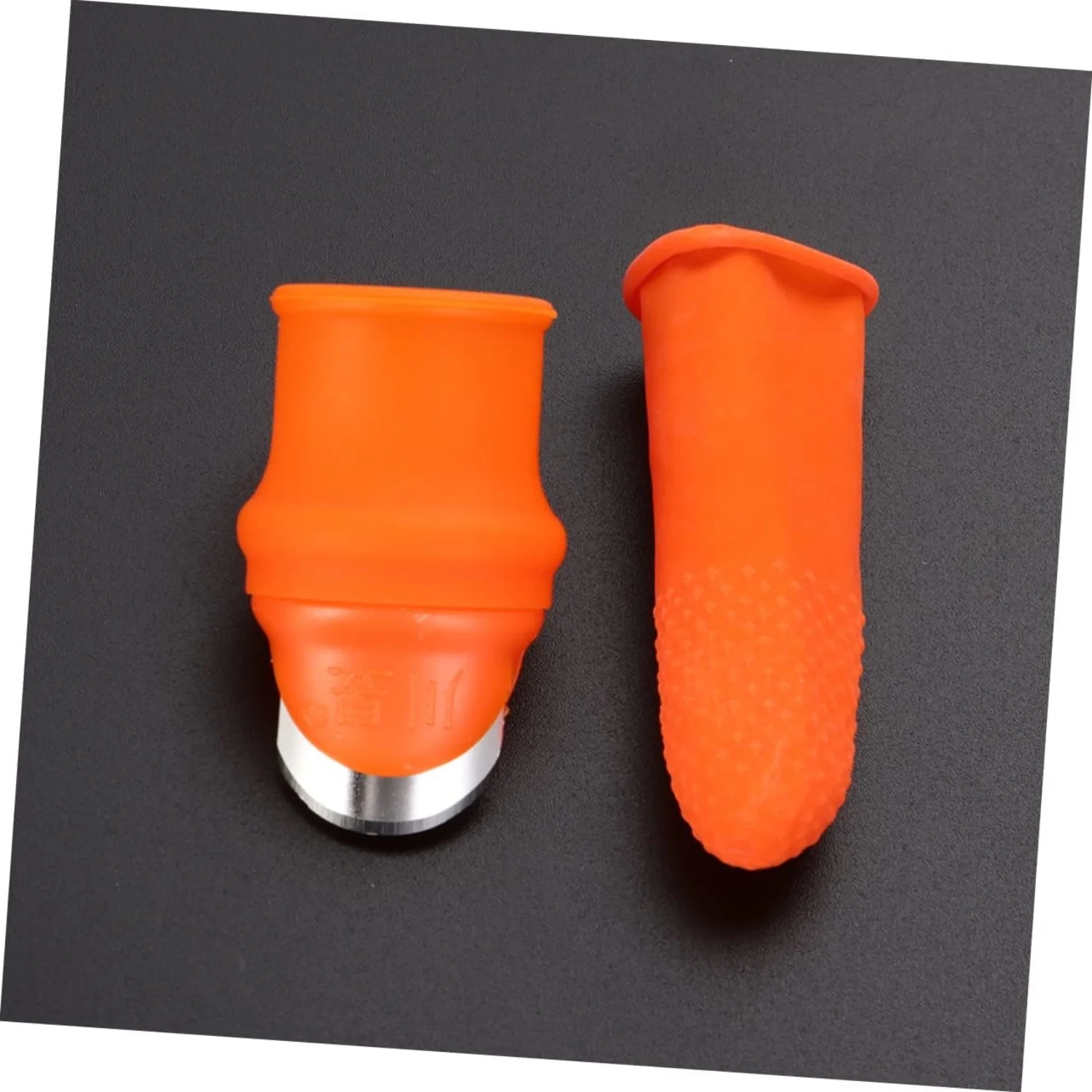 2 Pcs Gardening Silicone Thumb Ring Cutter for Finger Thumb Cutter Picking Thumb Gloves Garnish Tools Garden Tool Harvest Plant Orange Thumb Grape Cutter Beans Scraper